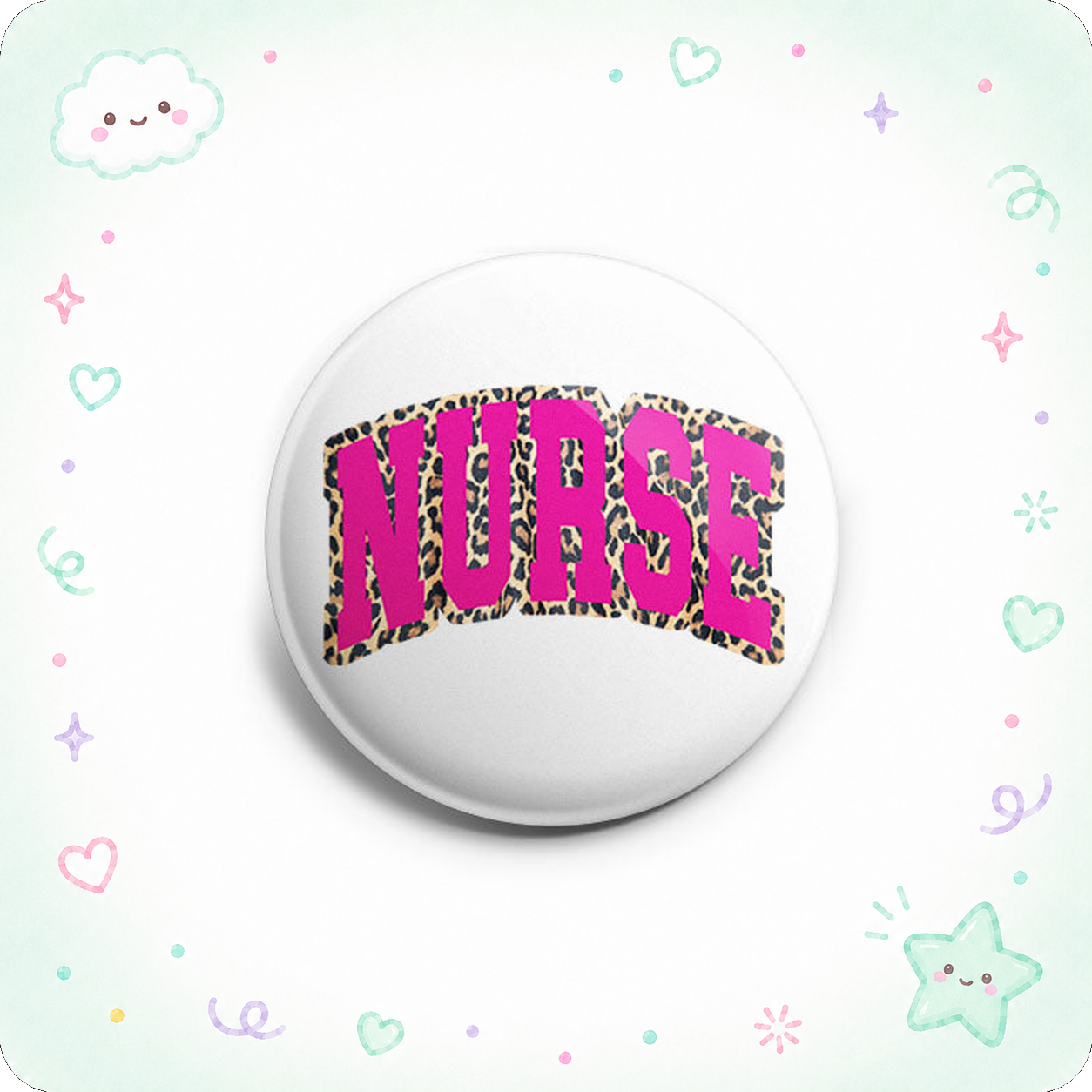 Trendy Pink Leopard Nurse Topper - - Topperswap