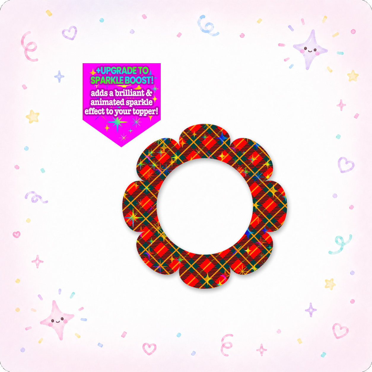 Festive Plaid Petal Swapper - - Topperswap