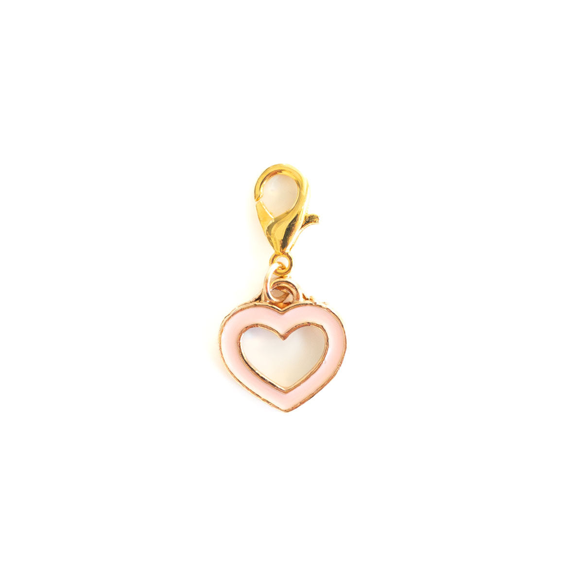 Pink Heart Charm Swapfinity Badge Reel Add-on - - Topperswap