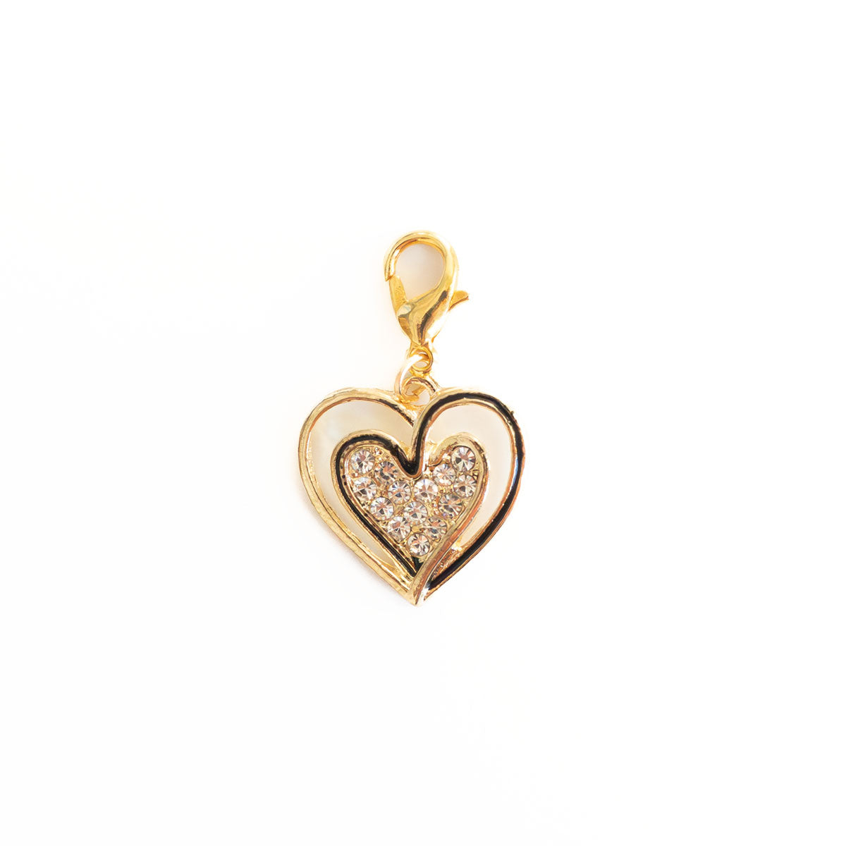Sparkling Heart Charm Swapfinity Badge Reel Add-on - - Topperswap