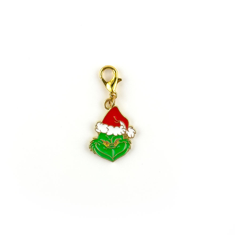 Grinchy Grin Charm Swapfinity Badge Reel Add-on - - Topperswap