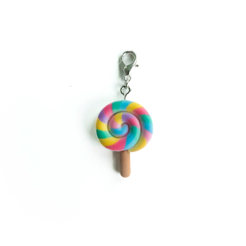 Rainbow Swirl Lollipop Badge Reel Add-on - - Topperswap