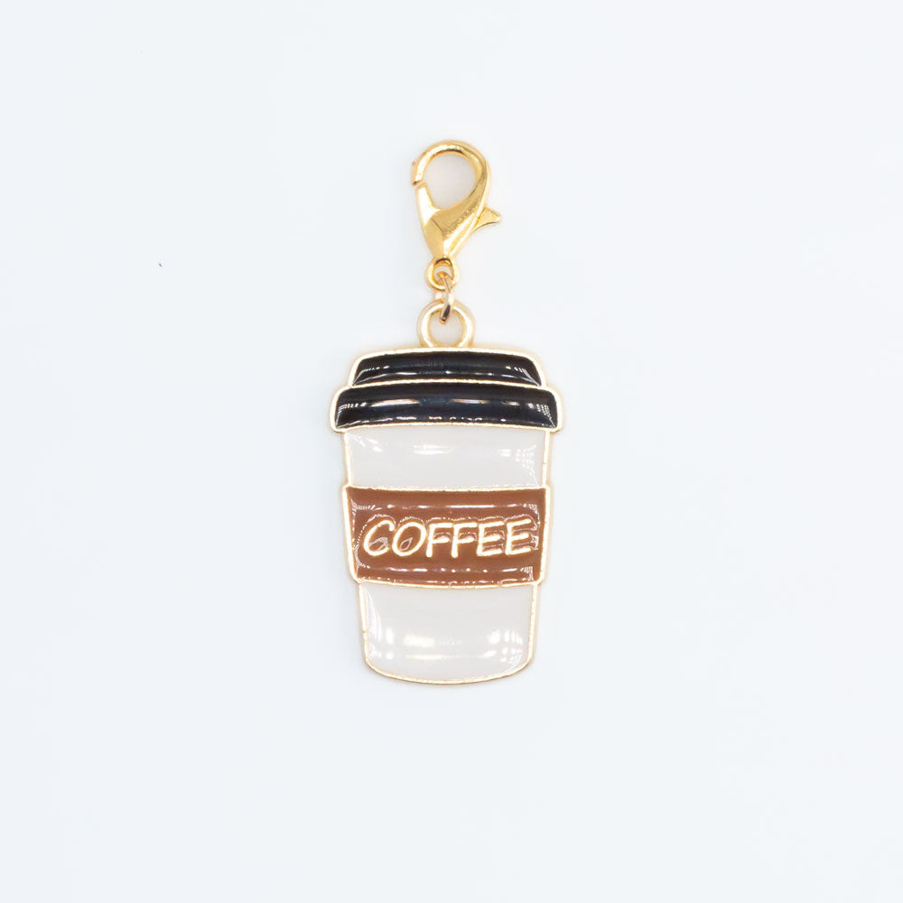 Coffee Cup Charm Swapfinity Badge Reel Add-on - - Topperswap