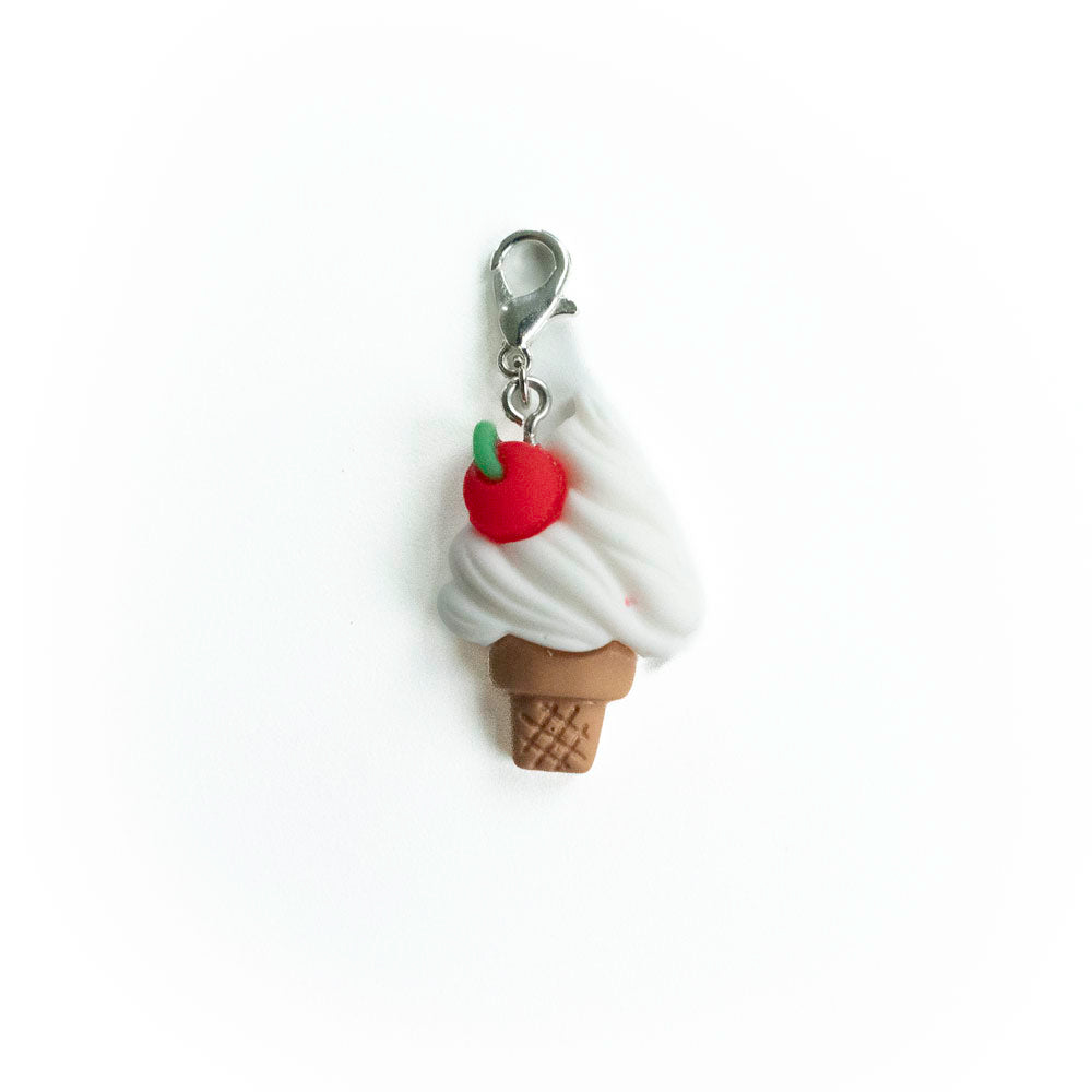 Vanilla Ice Cream with Cherry Badge Reel Add-on - - Topperswap