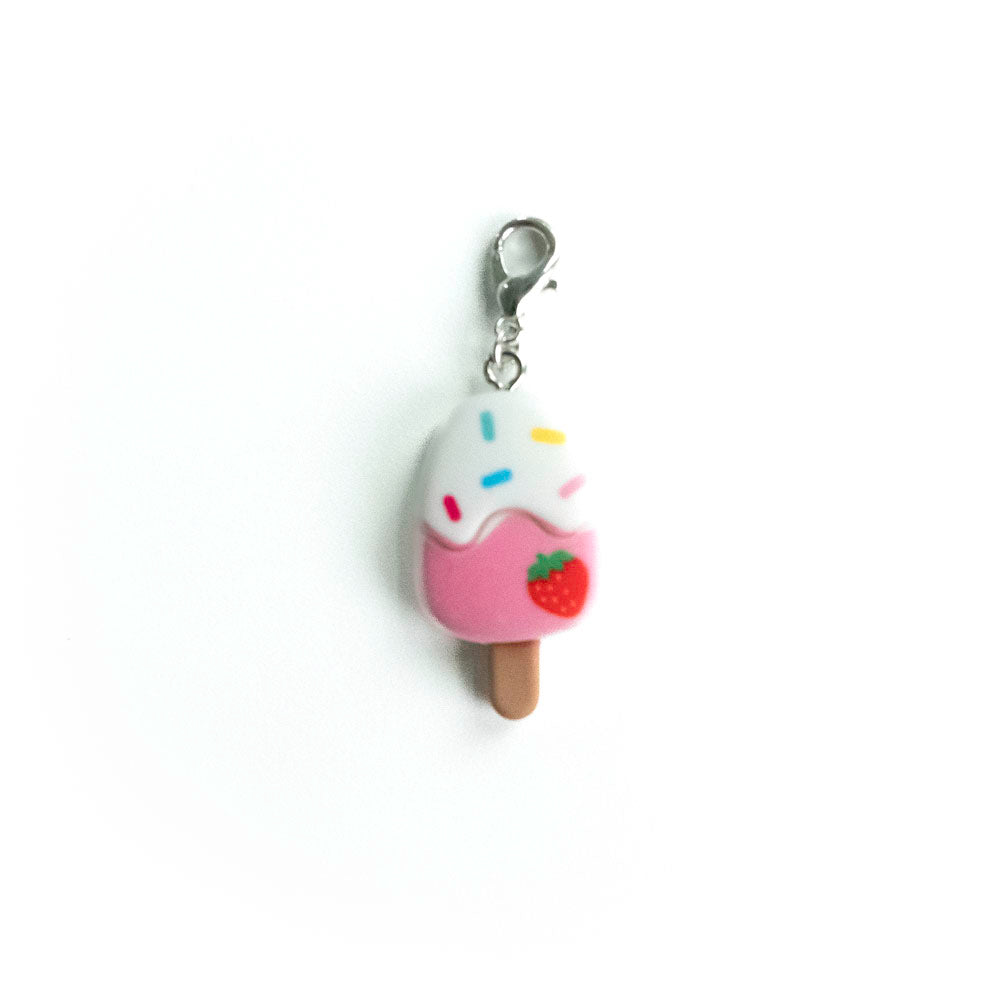 Strawberry Sprinkle Popsicle Badge Reel Add-on - - Topperswap