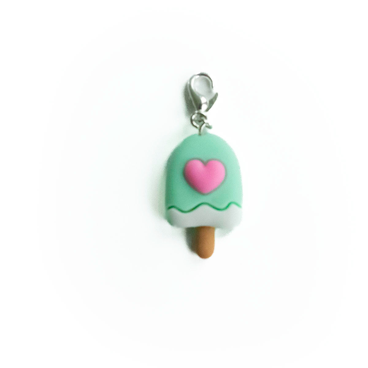 Summer Aqua Blue Popsicle Heart Badge Reel Add-on - - Topperswap