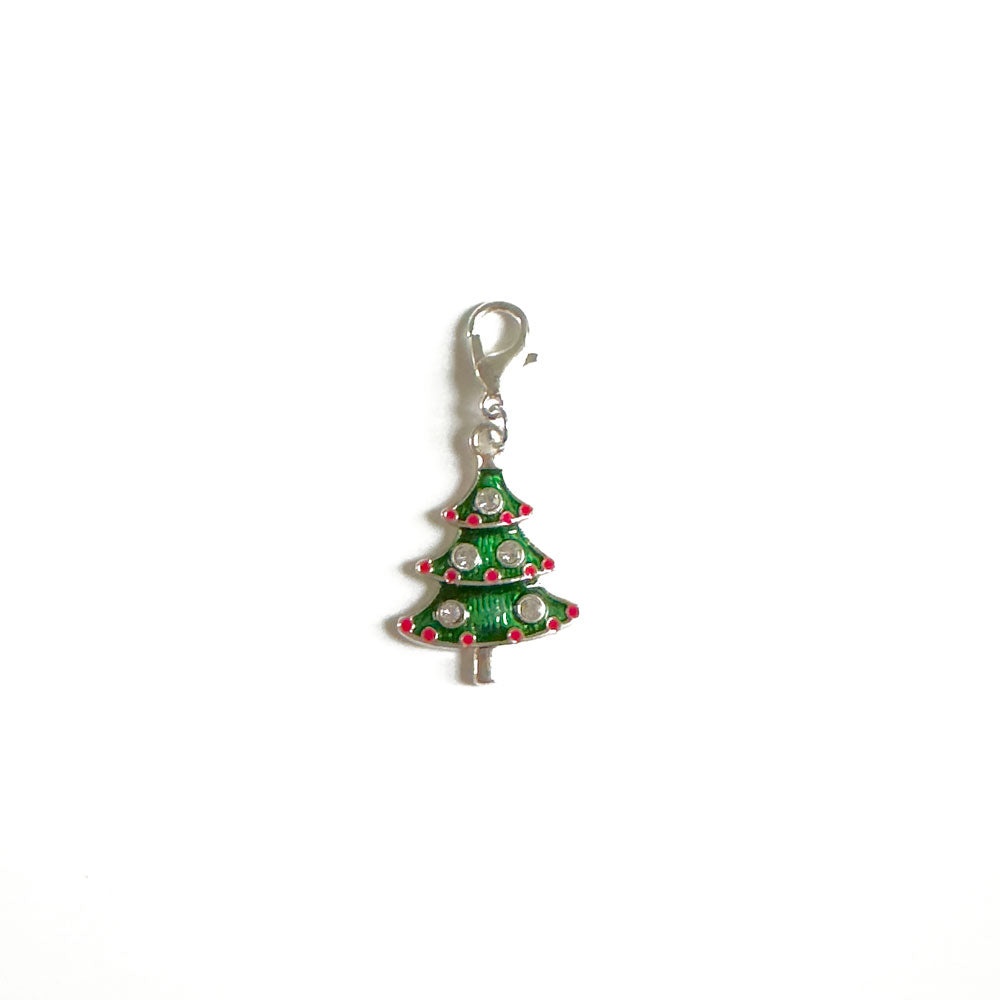 Sparkling Christmas Tree Charm Swapfinity Badge Reel Add-on - - Topperswap