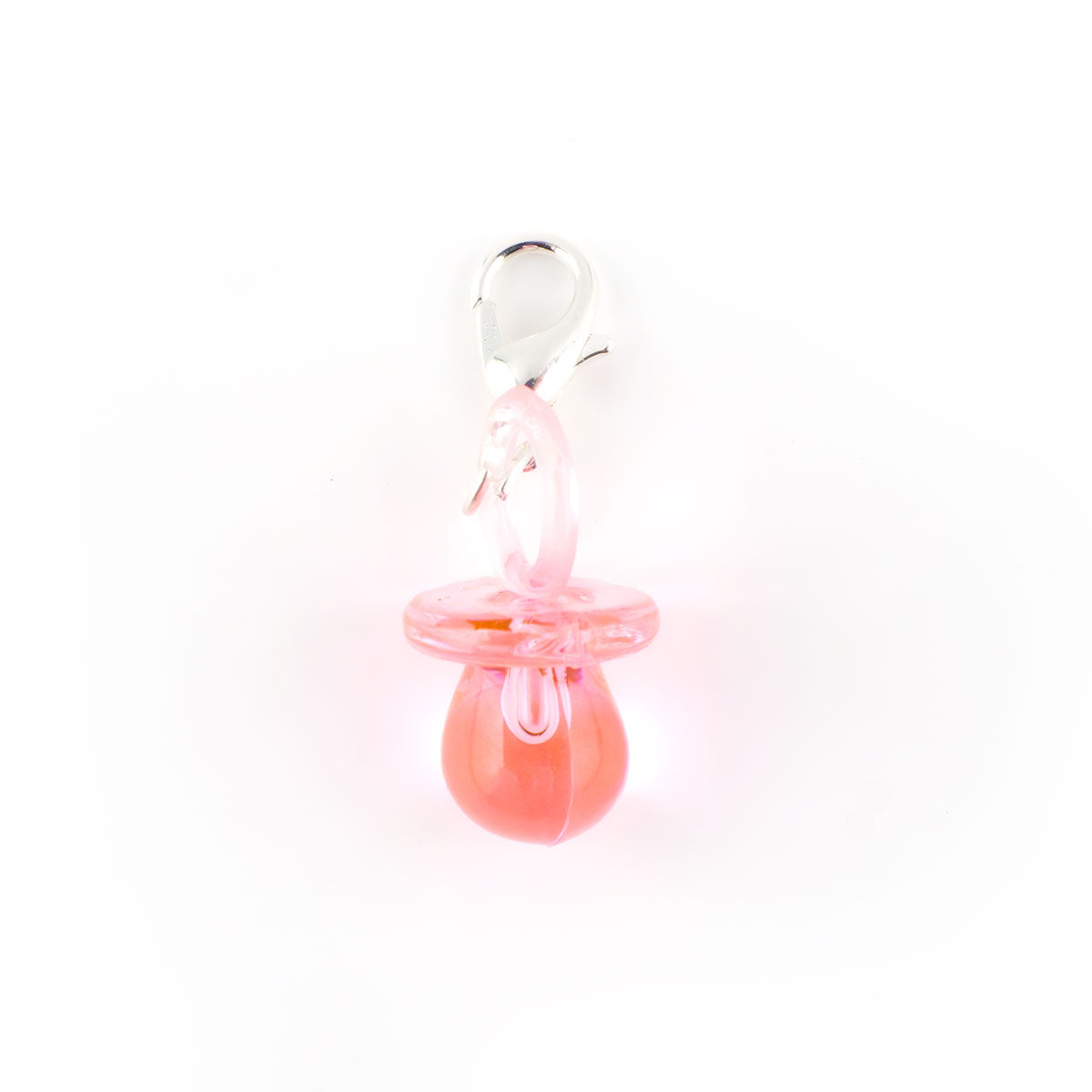 Pink Pacifier Charm Swapfinity Badge Reel Add-on - - Topperswap