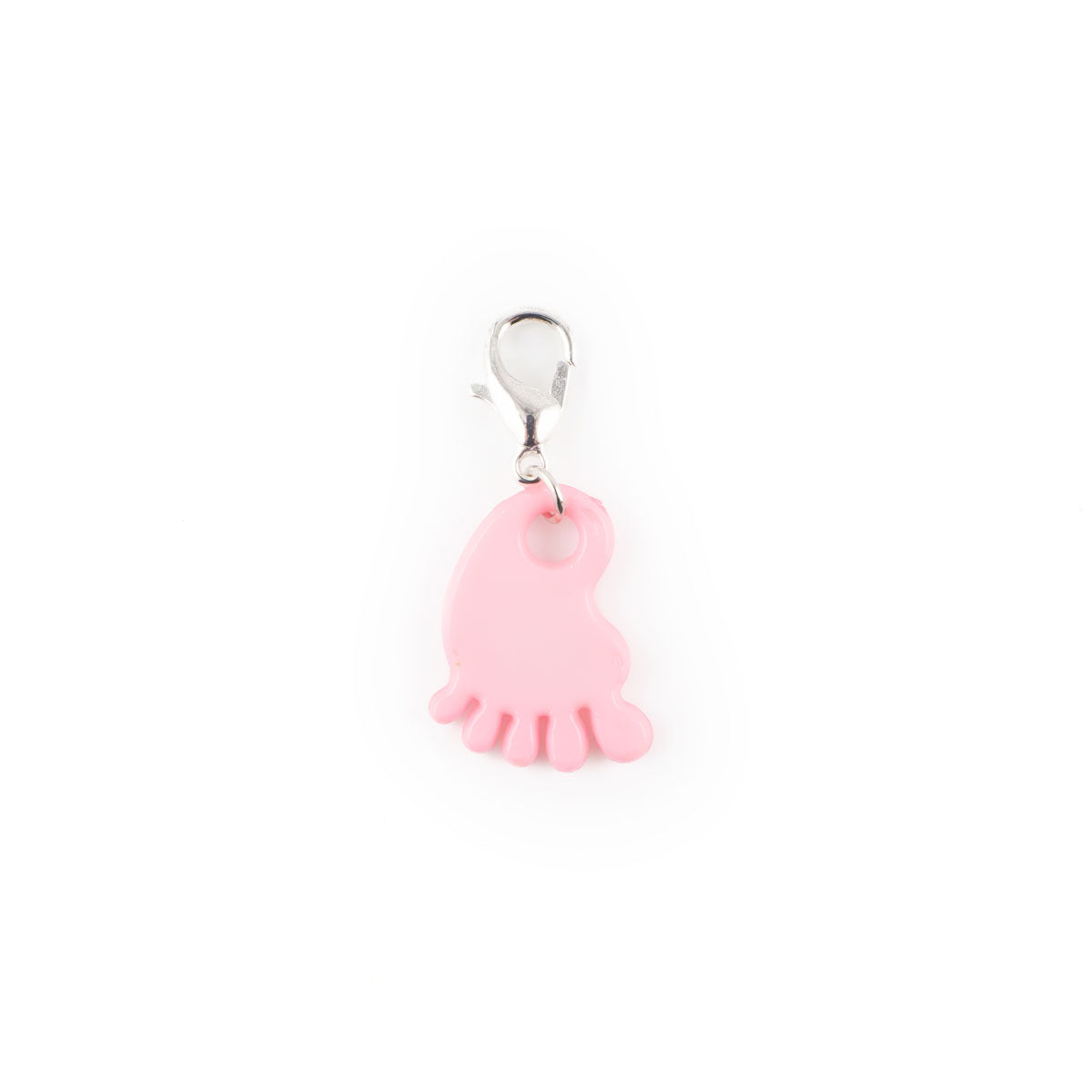 Pink Baby Foot Charm Swapfinity Badge Reel Add-on - - Topperswap