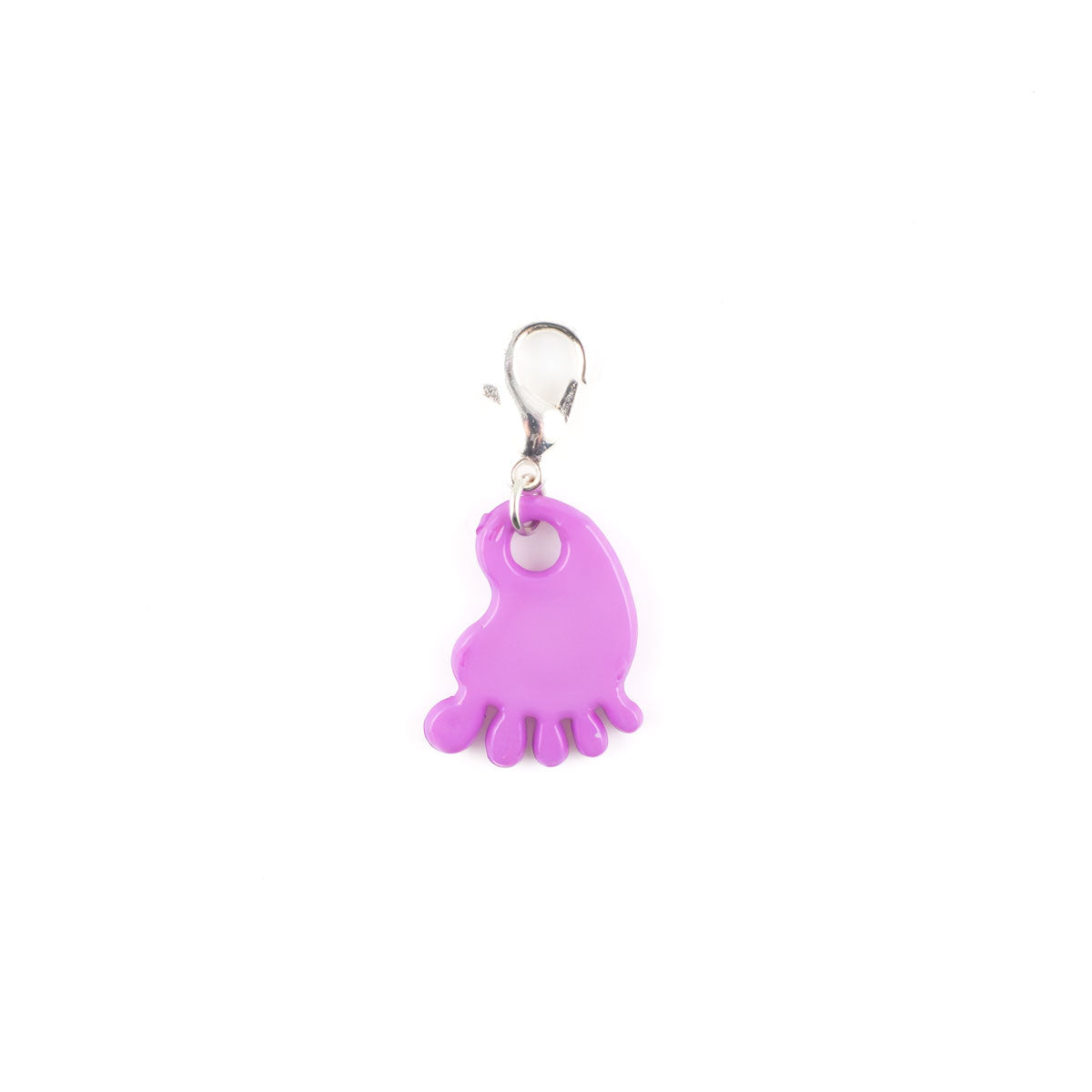Purple Baby Foot Charm Swapfinity Badge Reel Add-on - - Topperswap