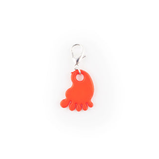 Red Baby Foot Charm Swapfinity Badge Reel Add-on