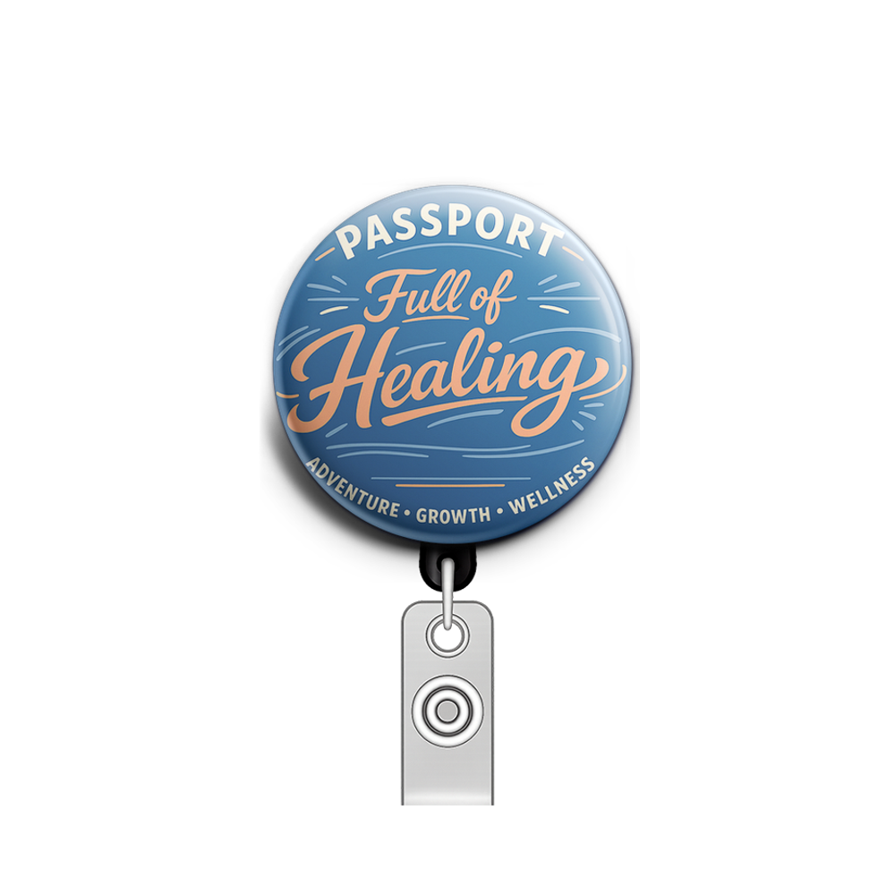 Passport Full of Healing Swapfinity Retractable ID Badge Reel - - Topperswap