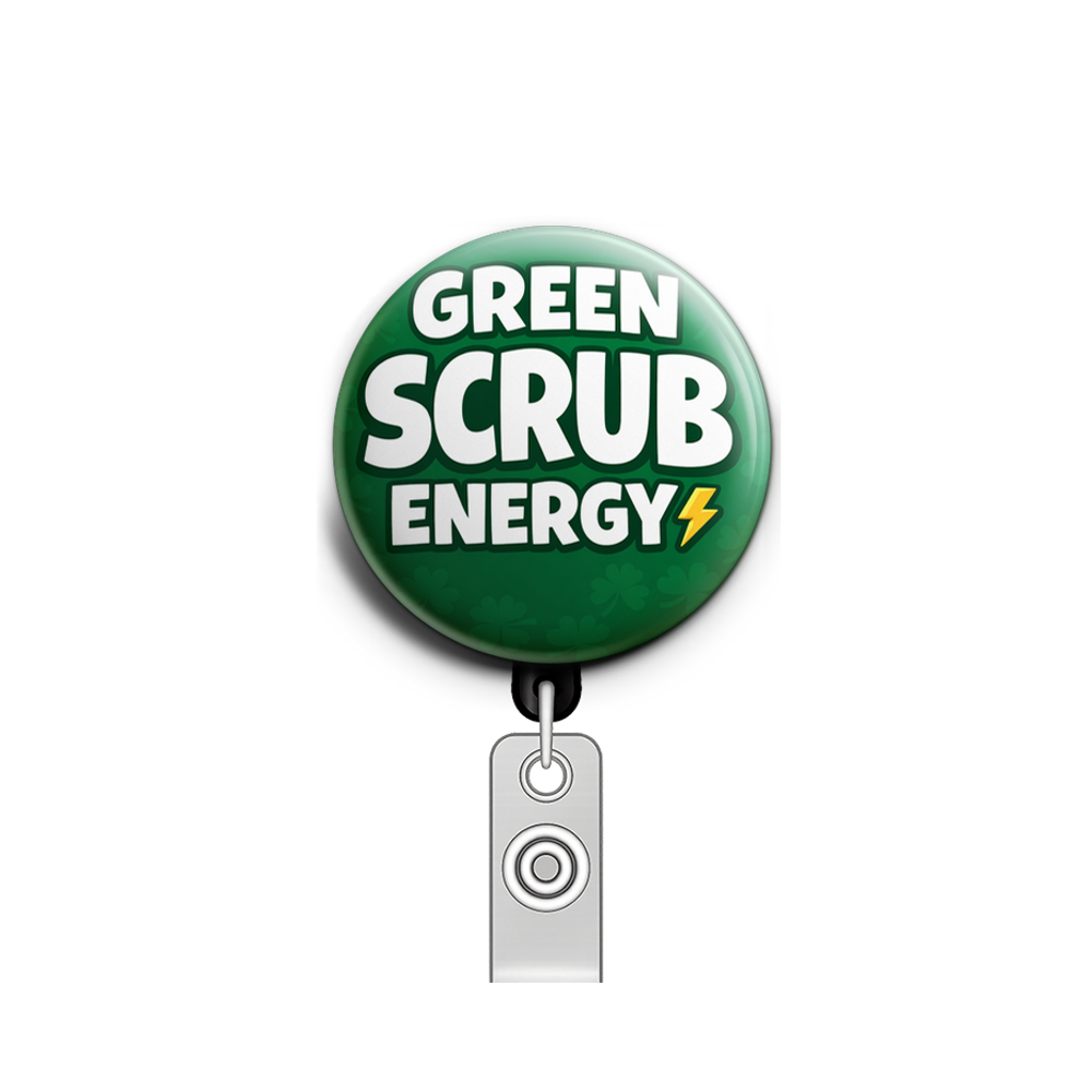 Green Scrub Energy Swapfinity Retractable ID Badge Reel - - Topperswap