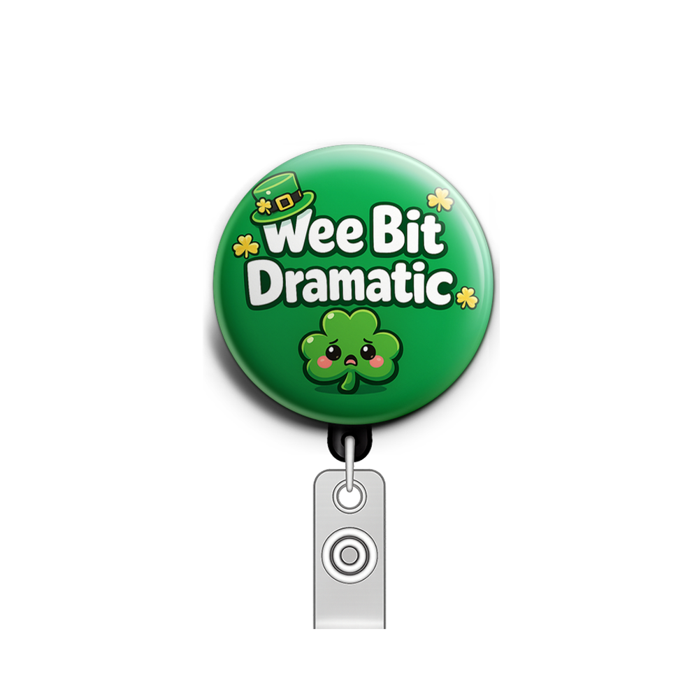 Wee Bit Dramatic Swapfinity Retractable ID Badge Reel - - Topperswap