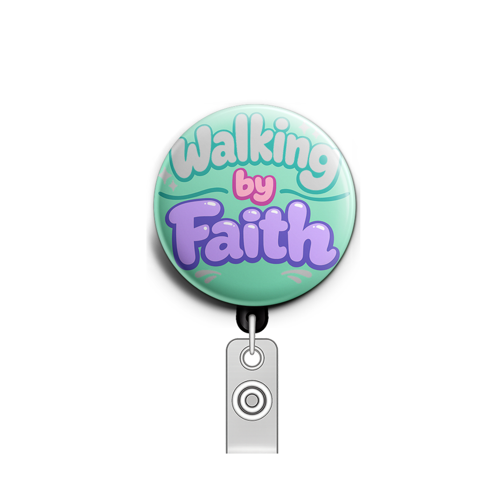 Walking by Faith Swapfinity Retractable ID Badge Reel - - Topperswap