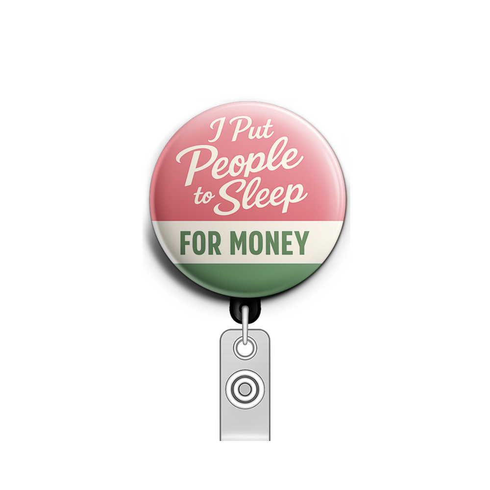 I Put People to Sleep for Money Swapfinity Retractable ID Badge Reel - - Topperswap