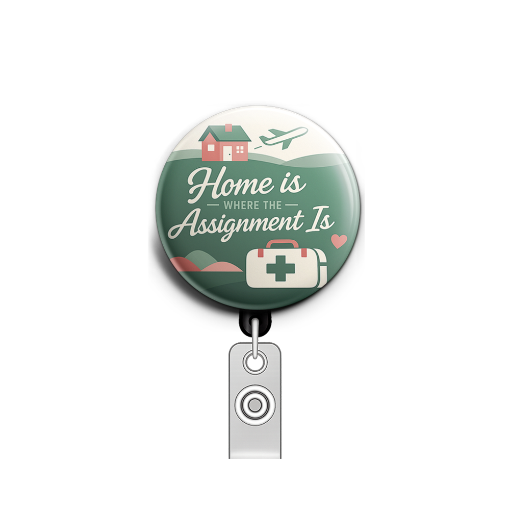 Home is Where the Assignment Is Swapfinity Retractable ID Badge Reel - - Topperswap