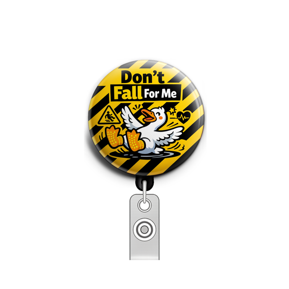 Don't Fall For Me Swapfinity Retractable ID Badge Reel - - Topperswap