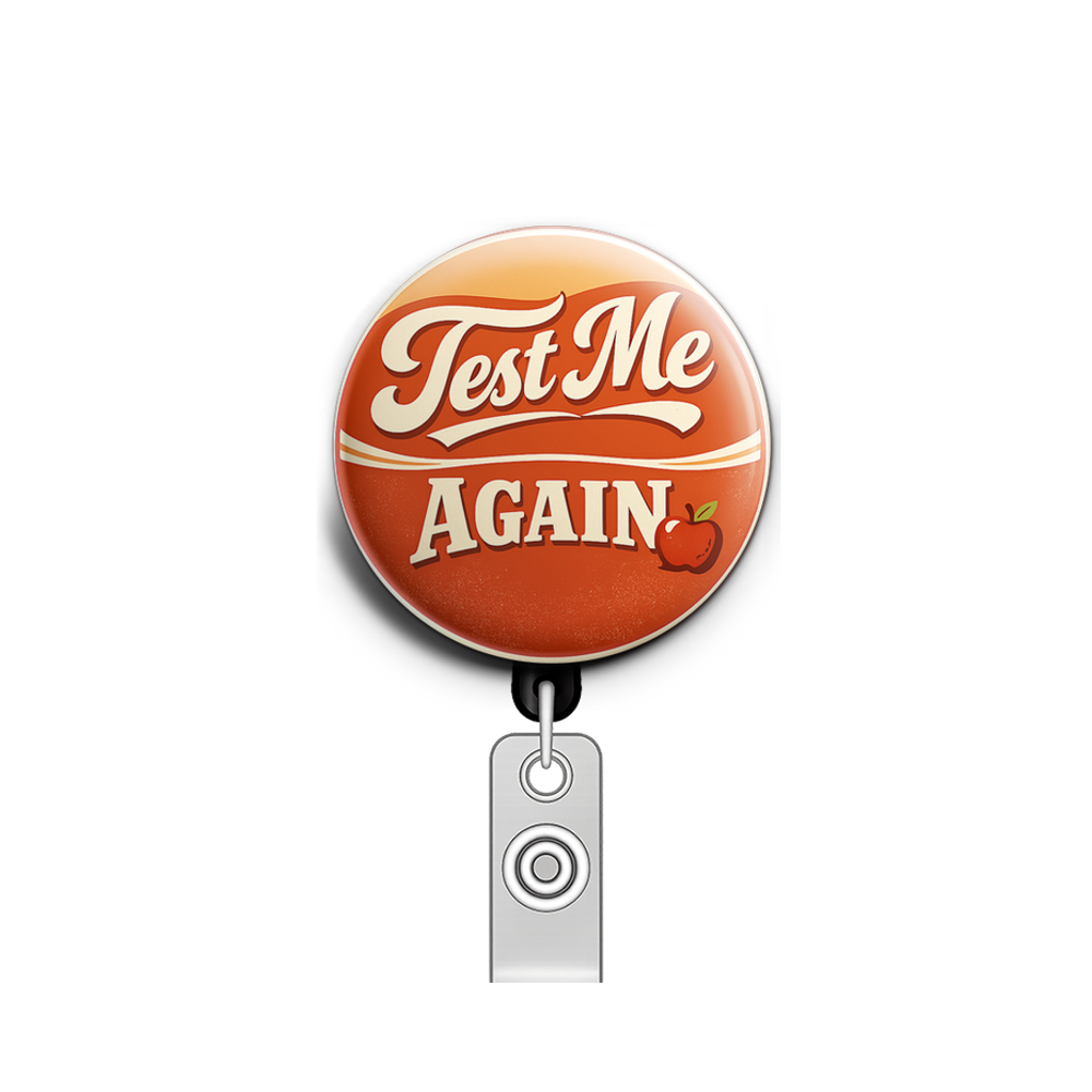 Test Me Again Swapfinity Retractable ID Badge Reel - - Topperswap