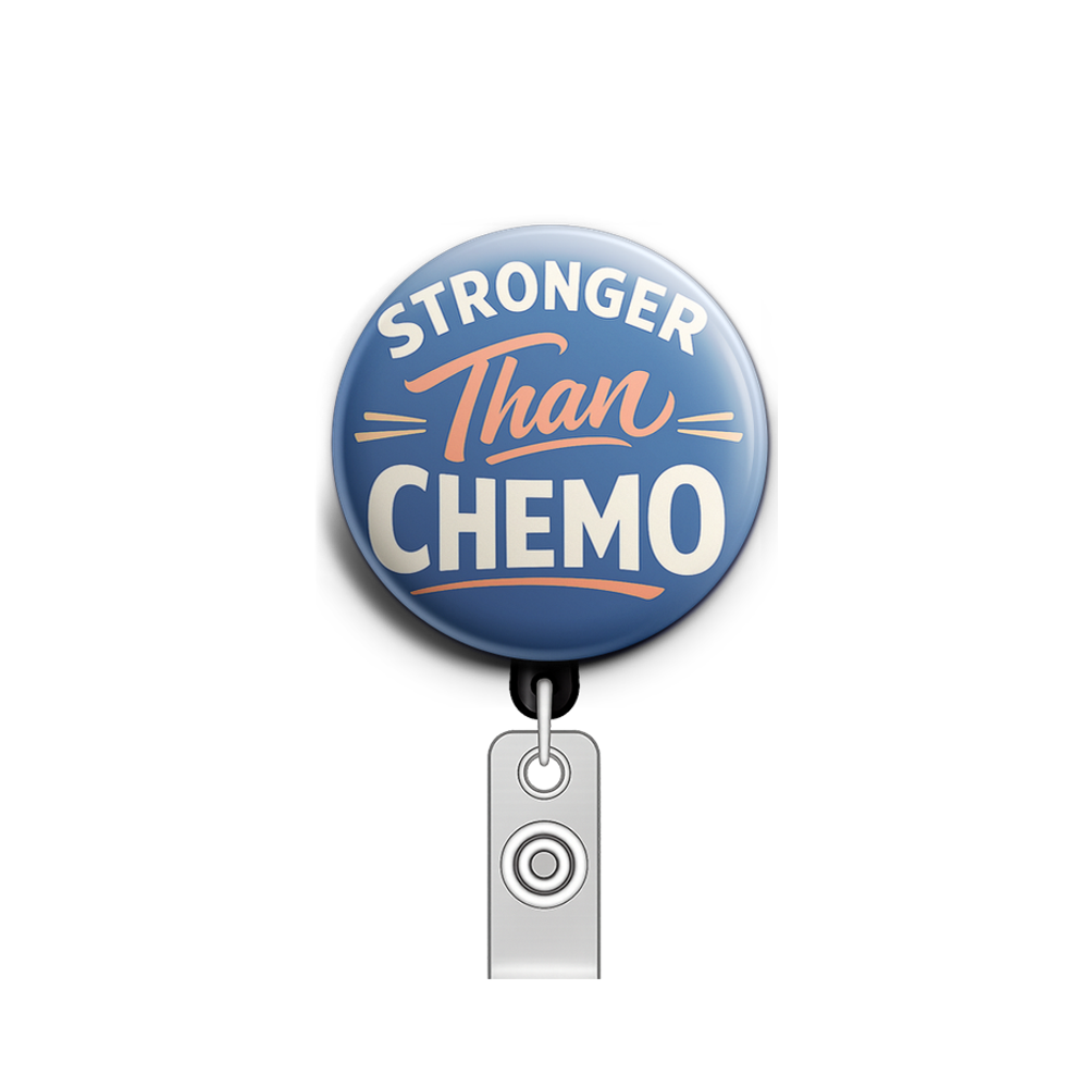 Stronger Than Chemo Swapfinity Retractable ID Badge Reel - - Topperswap