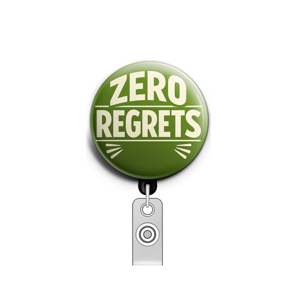 Zero Regrets Swapfinity Retractable ID Badge Reel - - Topperswap