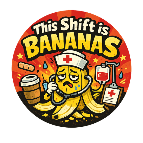 This Shift is Bananas Badge Reel Topper - - Topperswap