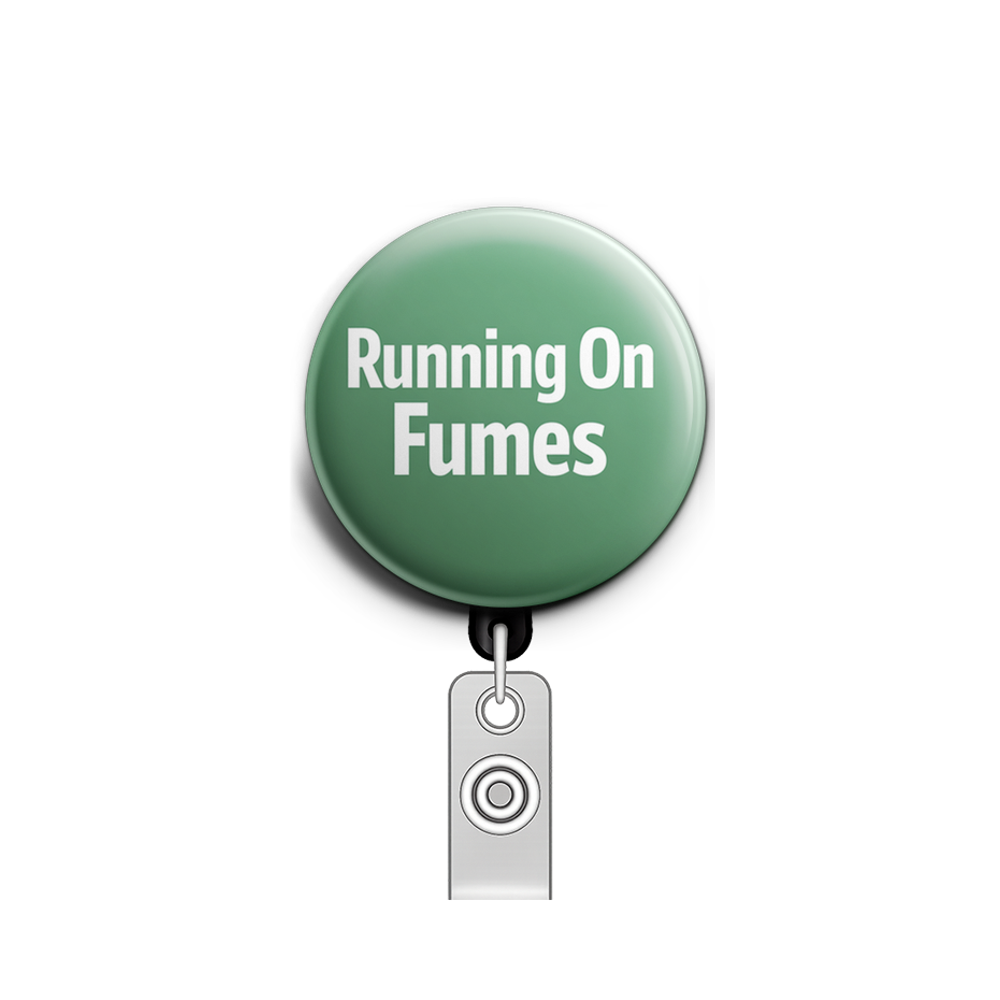 Running On Fumes Swapfinity Retractable ID Badge Reel - - Topperswap