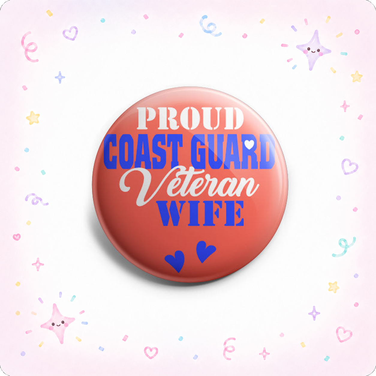 Proud Coast Guard Veteran Wife Topper - - Topperswap