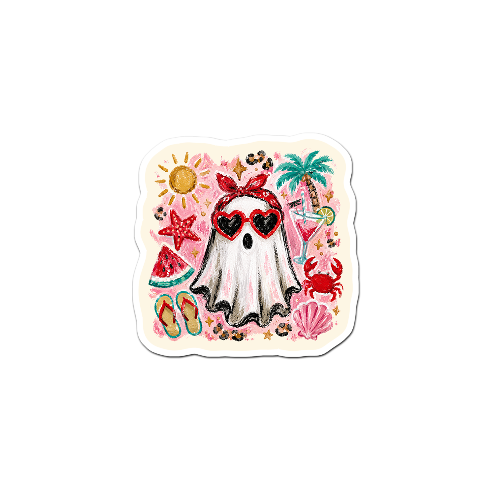 Tropical Ghost Getaway Sticker