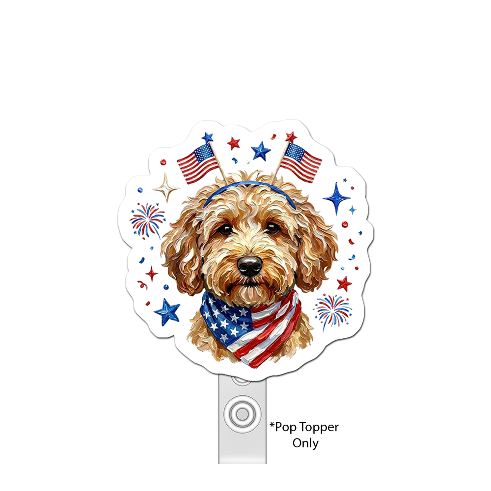 Patriotic Pooch Party Pop Topper - - Topperswap
