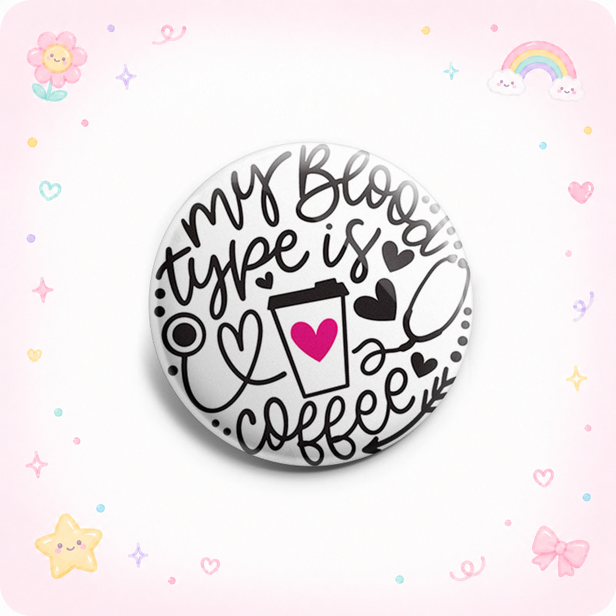 My Blood Type is Coffee Topper - - Topperswap