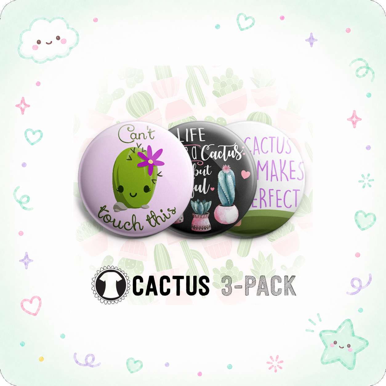 Cactus 3-Pack - (Save 5%) - - Topperswap