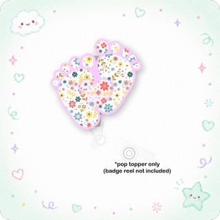 Baby Feet Floral Pop Topper
