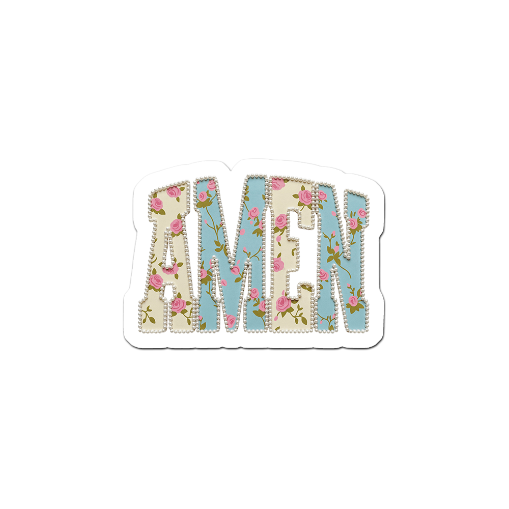 Floral Amen Guru Sticker - - Topperswap