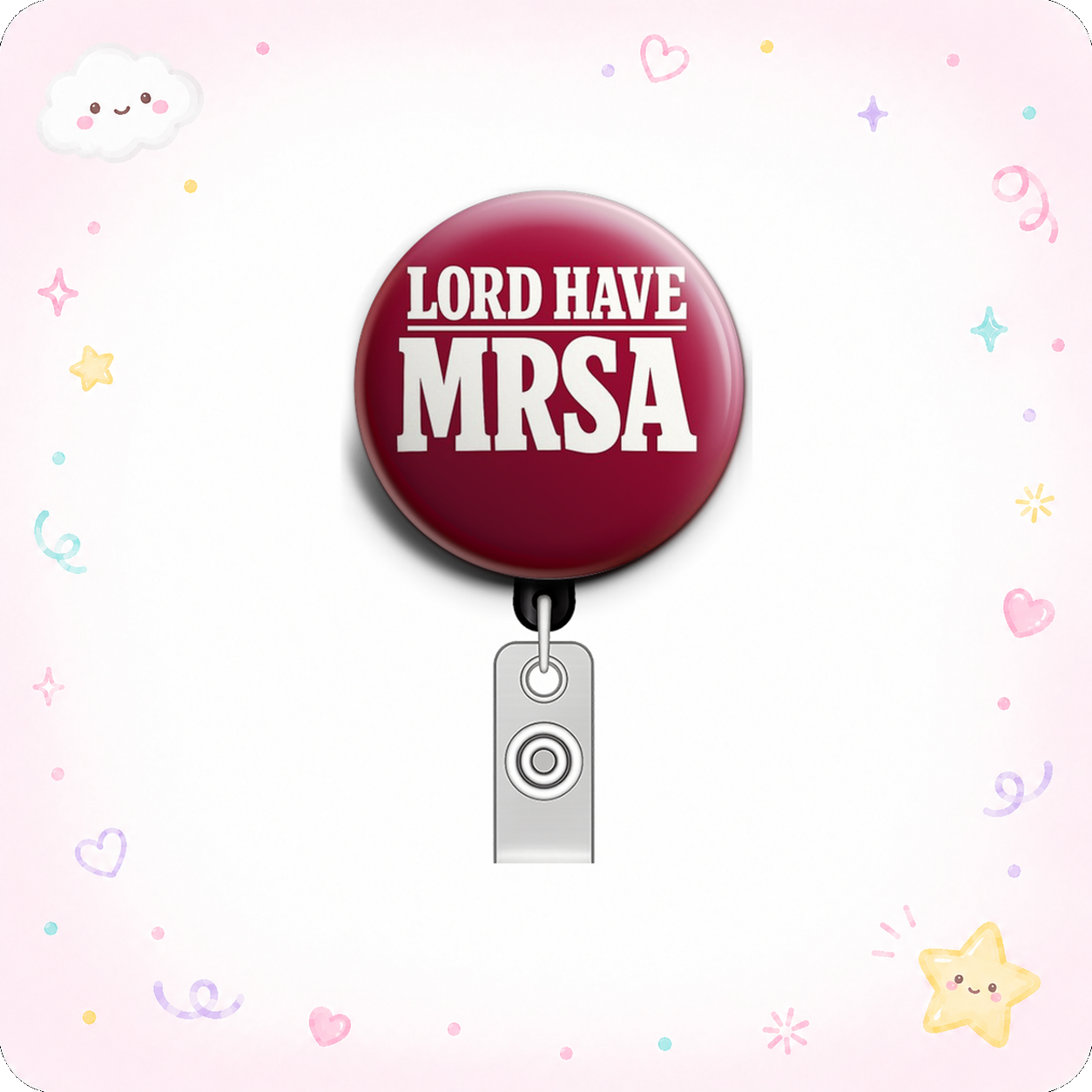 Germ-Busting Swapfinity Retractable ID Badge Reel - - Topperswap