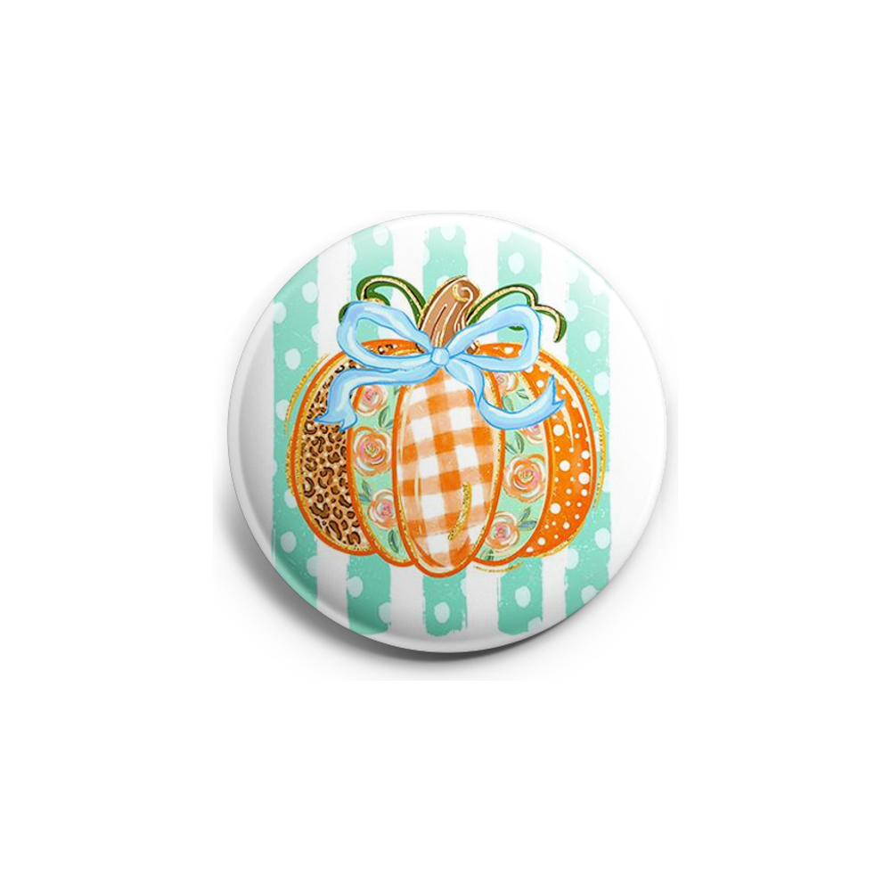 Gingham Pumpkin Bow Topper - - Topperswap