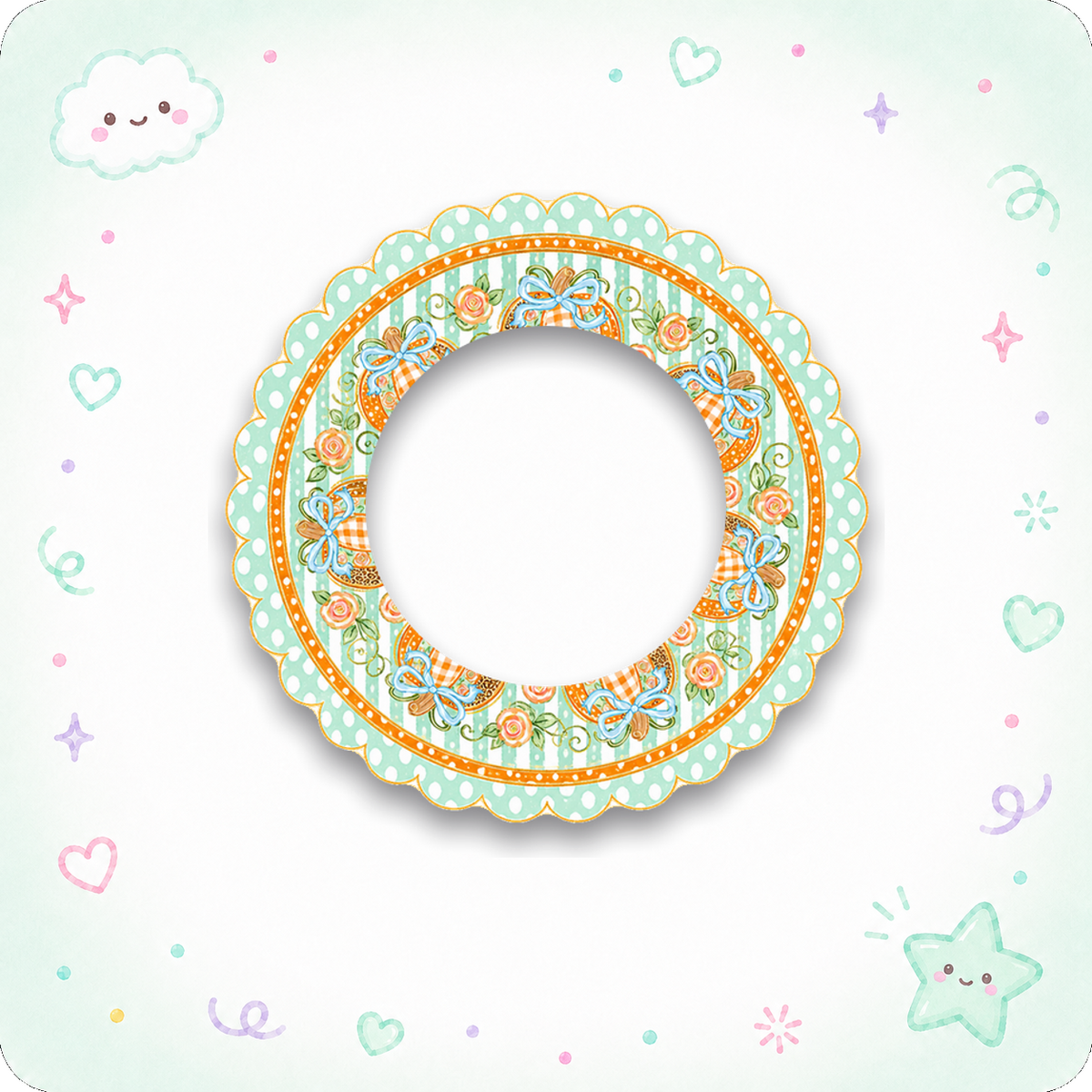 Gingham Pumpkin Bow Swapper Frame - - Topperswap