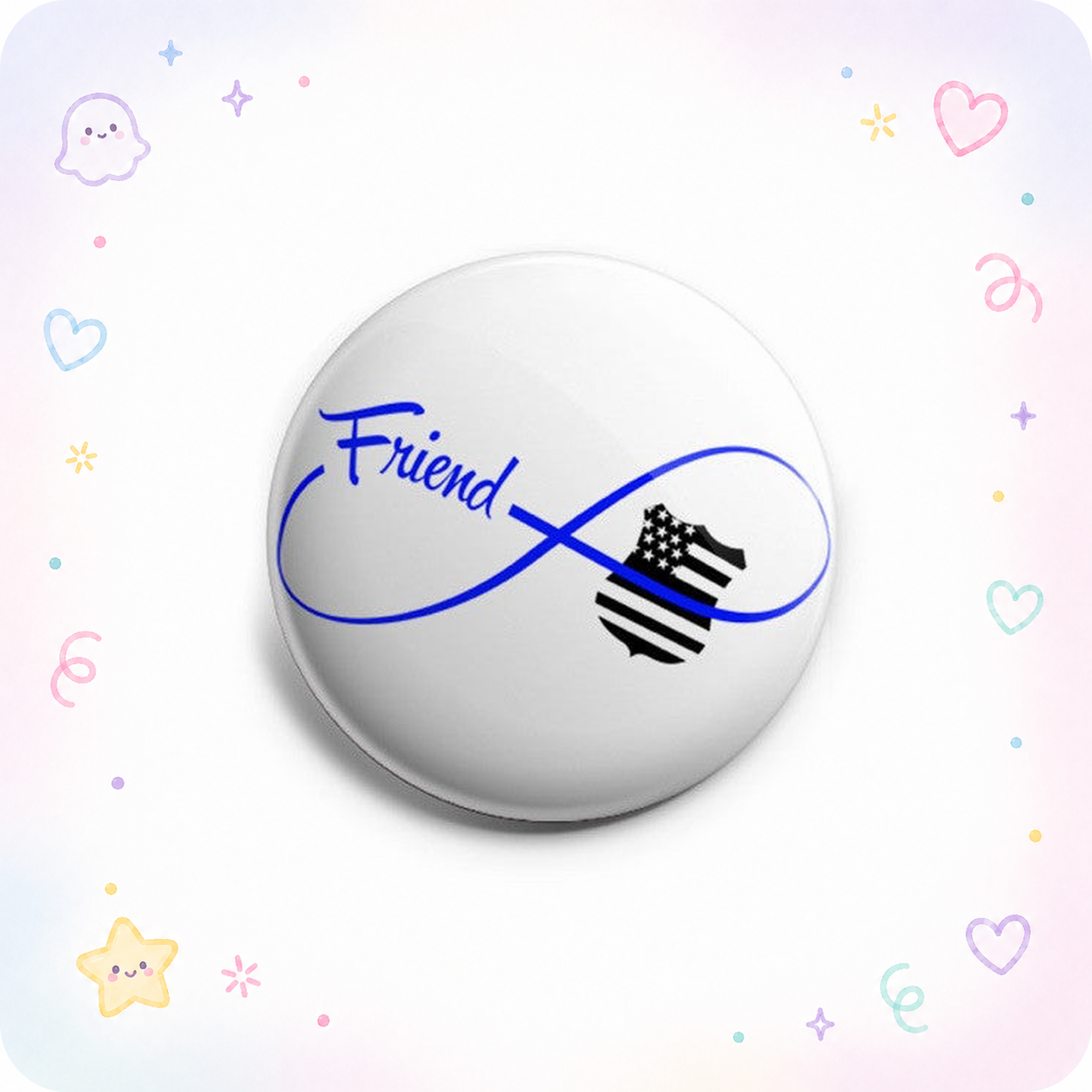 Infinity Thin Blue Line Friend Topper - - Topperswap