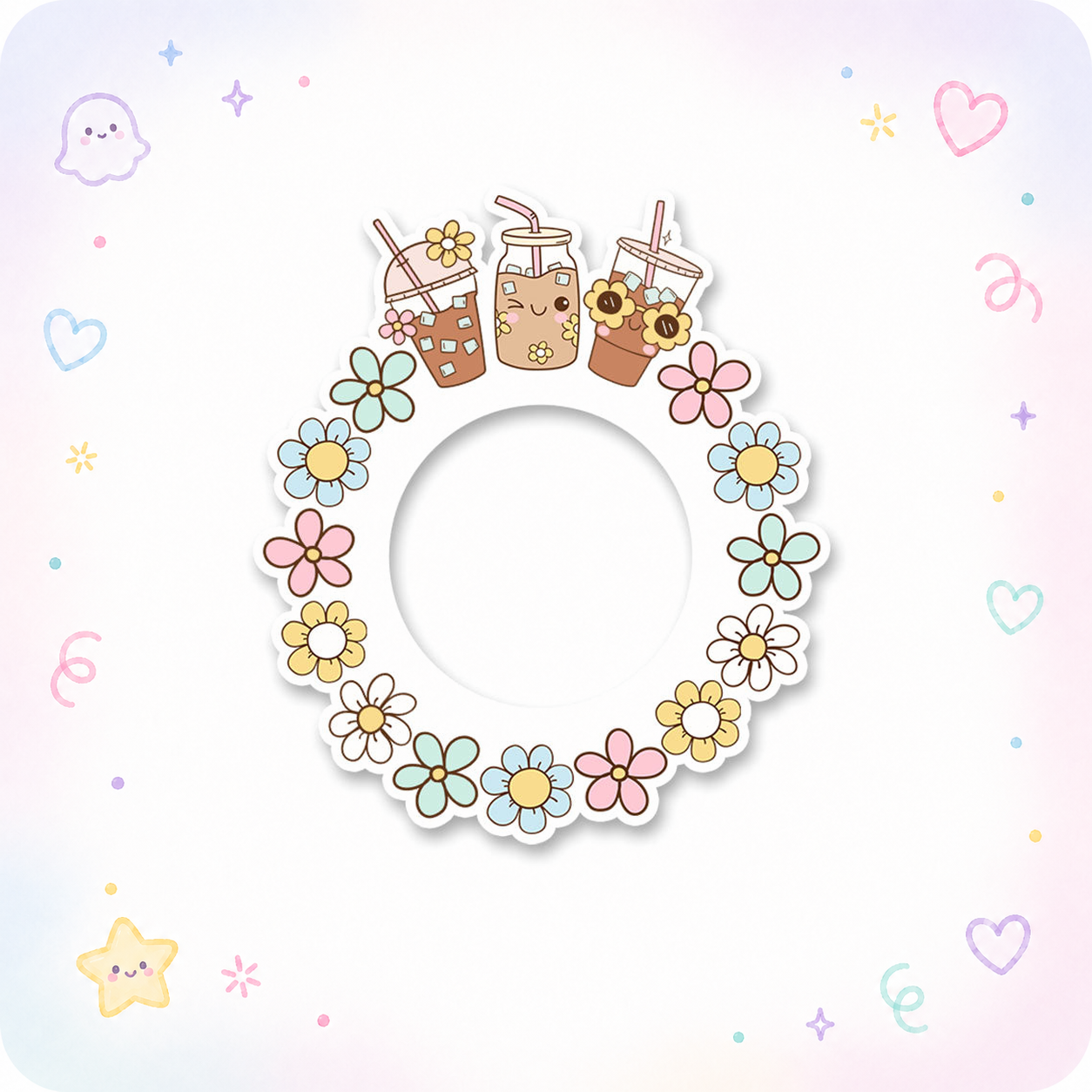Floral Iced Coffee Swapper - - Topperswap