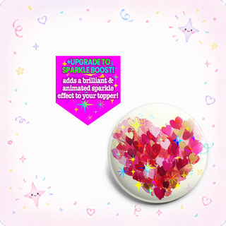 Brushed Heart Confetti Topper