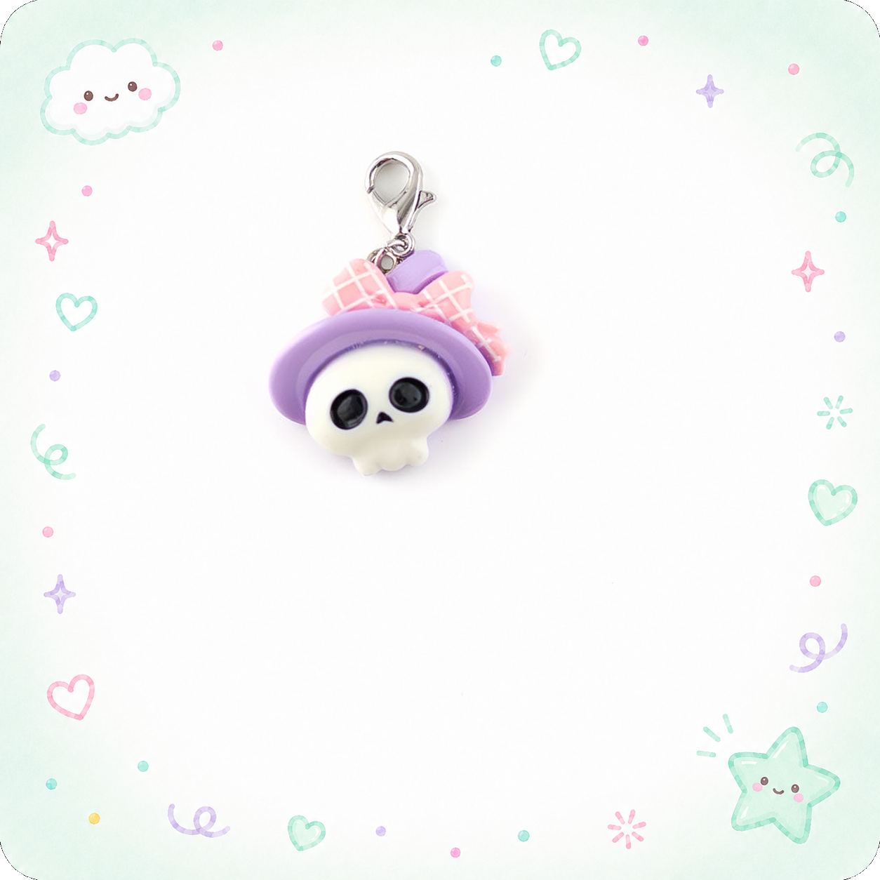Lil Skeleton Charm Swapfinity Badge Reel Add-on - - Topperswap