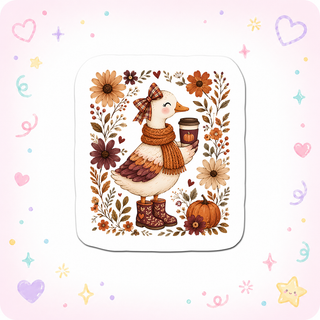 Pumpkin Spice Duck Diva Sticker