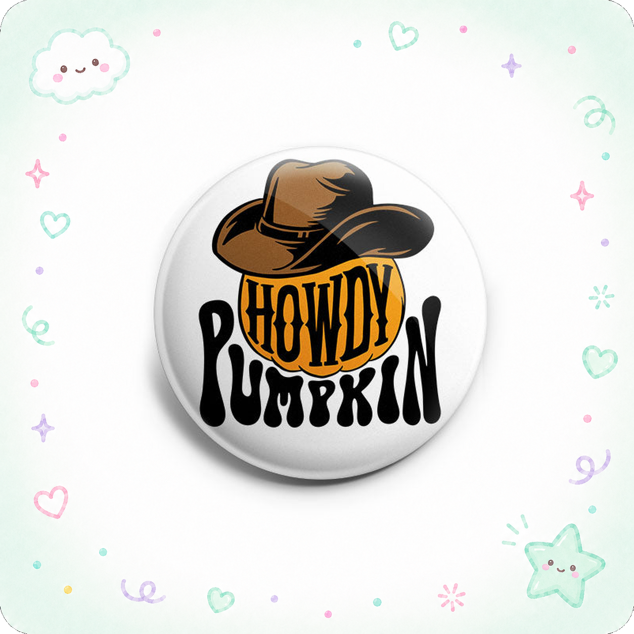 Howdy Pumpkin Topper - - Topperswap