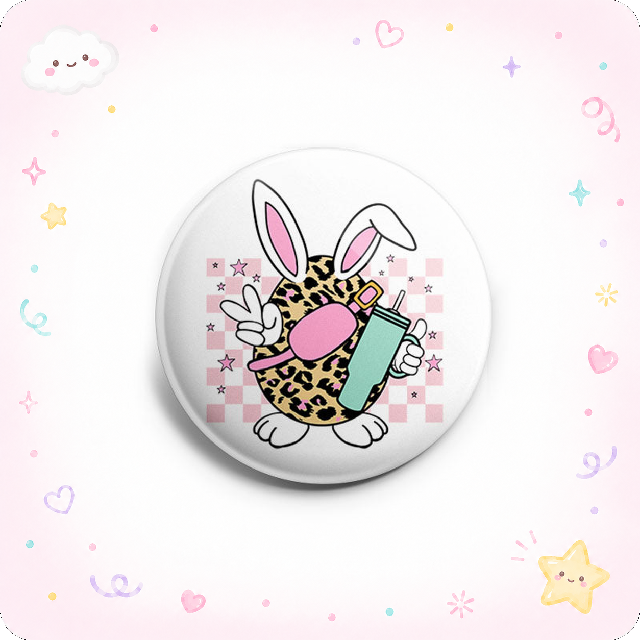 Leopard Print Easter Egg Topper - - Topperswap
