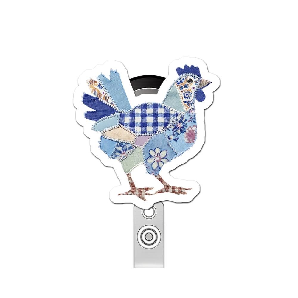 Patchwork Poultry Prodigy Pop Topper Swapfinity Retractable ID Badge Reel