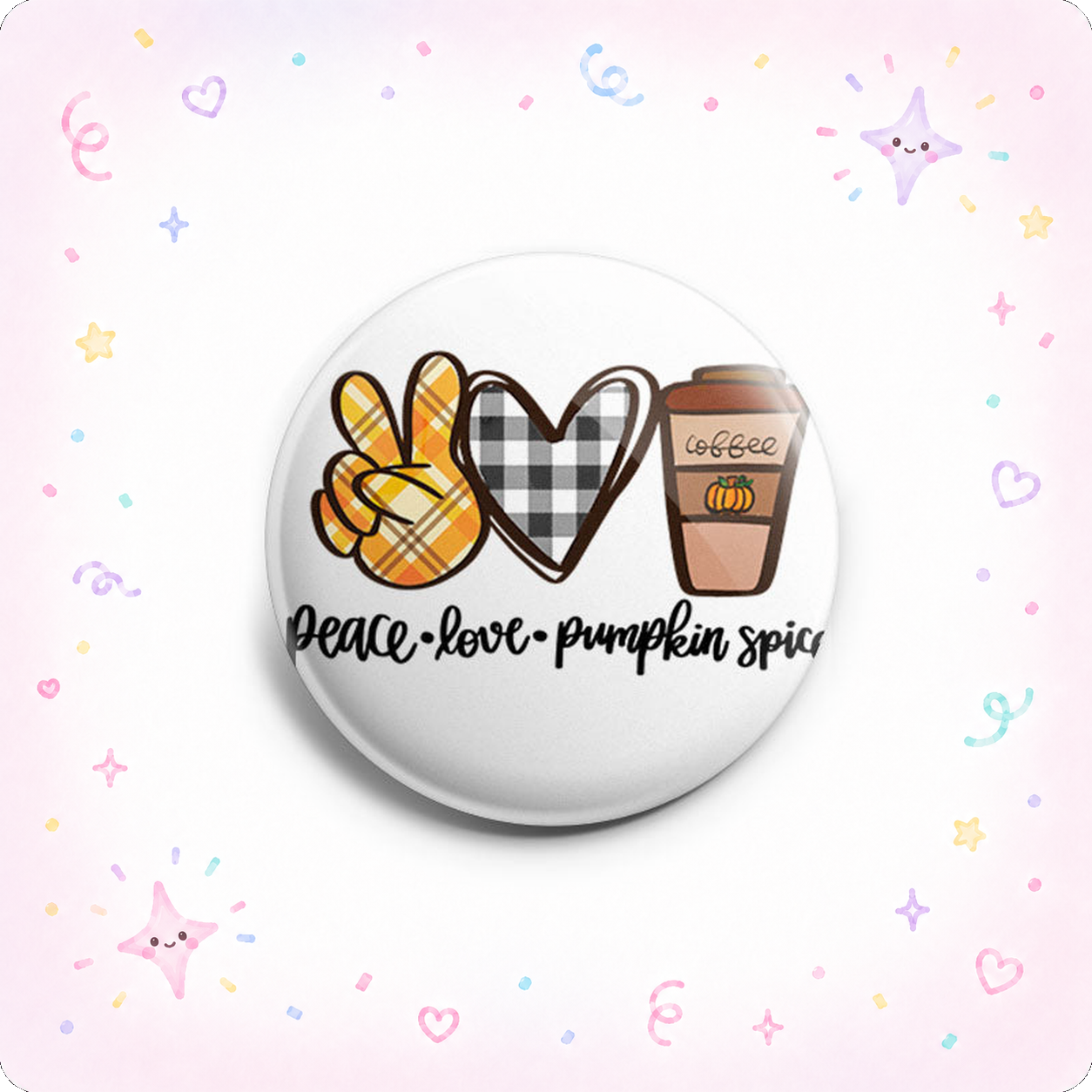 Peace Love Pumpkin Topper - - Topperswap
