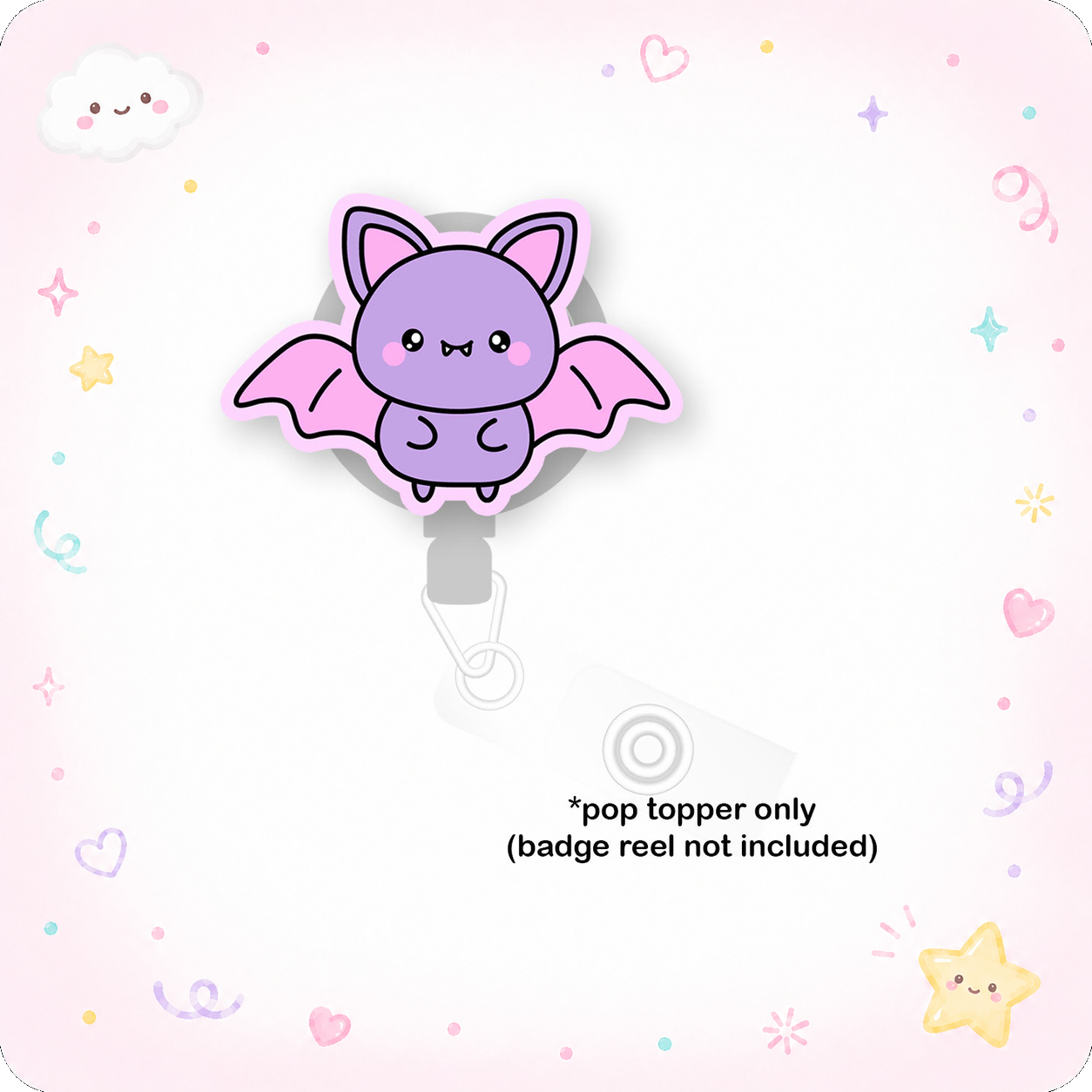 Purple Winged Cutie Bat Pop Topper - - Topperswap