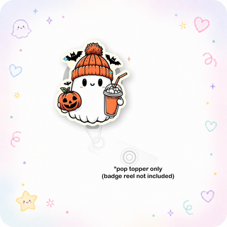 Pumpkin Ghost Vibes Pop Topper