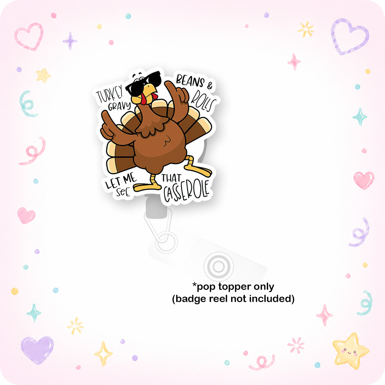 Turkey Casserole Dance Pop Topper - - Topperswap