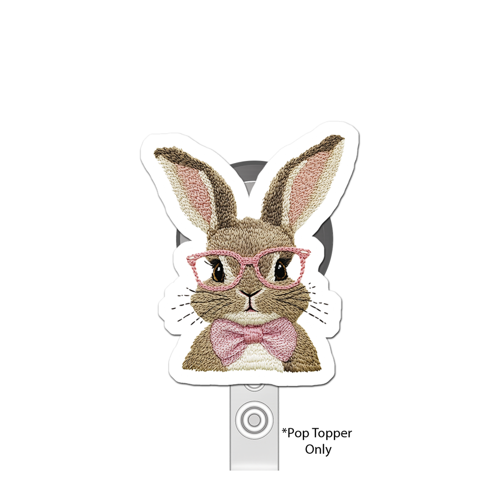 Hipster Bunny Guru Pop Topper